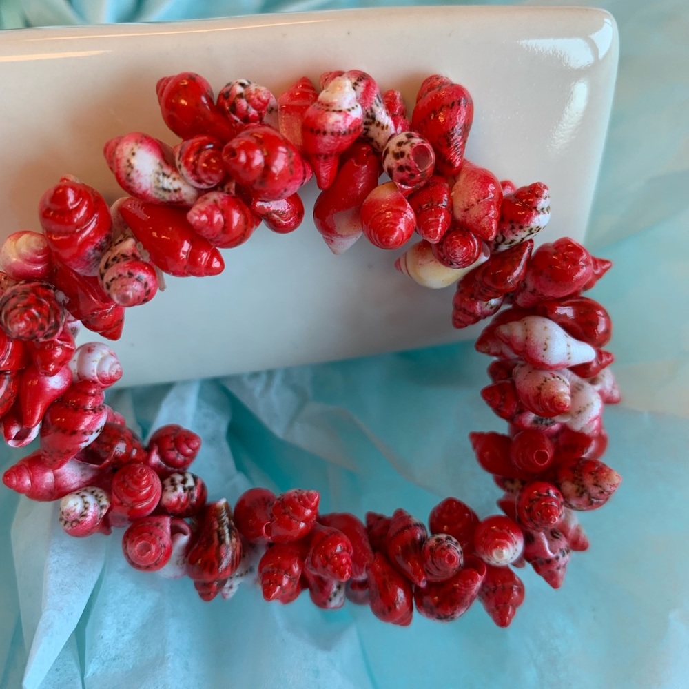 ๐โฑ๐โฑ Red real Shell bracelet - Picture 6 of 7